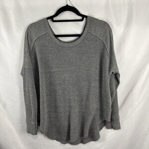 Aritzia TNA Waffle Pattern Grunge Raw Hem Shirt Womens Size S